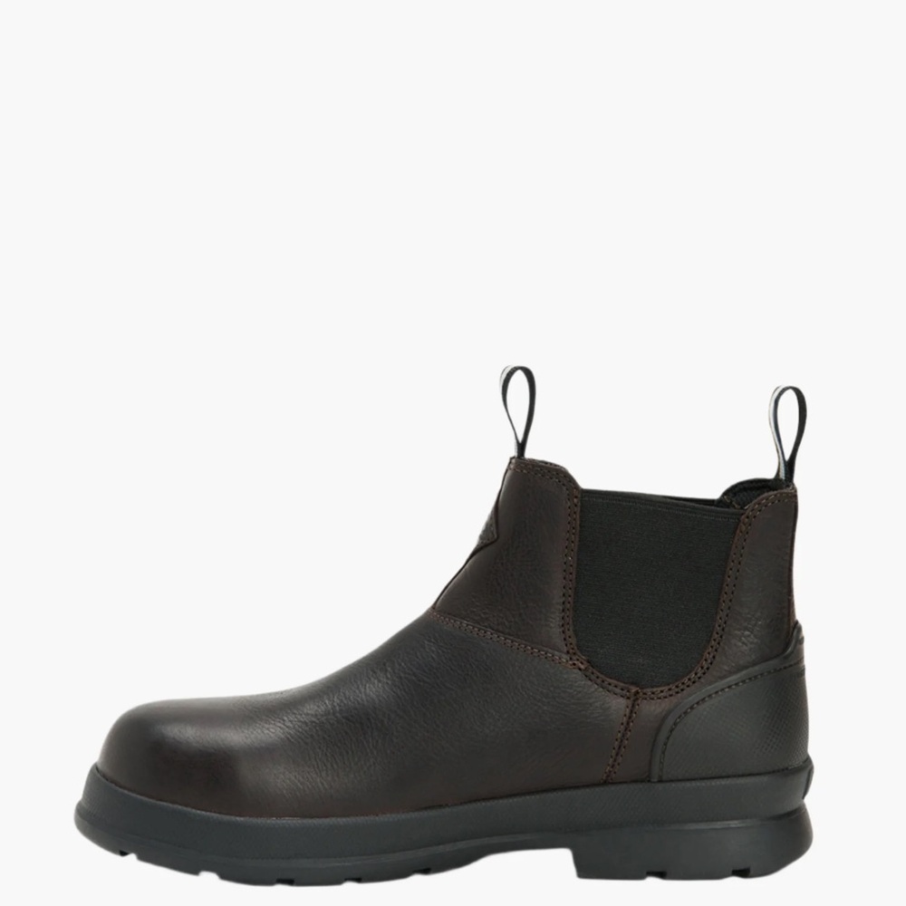 NIB Muck Men's Chore Farm Leather Chelsea Waterproof Work Boots Black Coffee 11